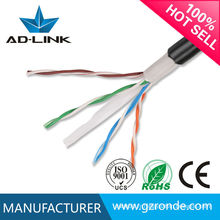 1000 ft cm / cmr 4pr 24awg câble de réseau cat6 câble